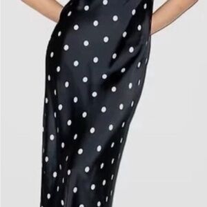 Old Navy Navy Blue Polka Dot Slip Dress